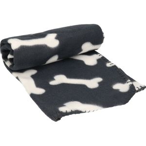 Fleece huisdieren deken voor honden 100 x 70 cm zwart