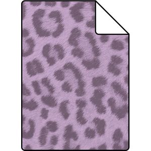 Proefstaal ESTAhome behang panterprint lila paars - 26.5 x 21 cm - 131437-S