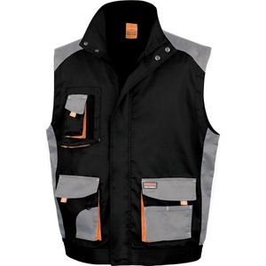 Gilet Unisex S (38 UK) Result Mouwloos Black / Grey / Orange 80% Polyester, 20% Katoen