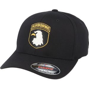 Hatstore- Airborne Black Flexfit - Army Head Cap