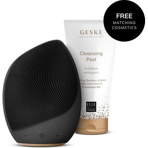 GESKE | SmartAppGuided™ Sonic Gezichtsborstel | 5 in 1 | Farbe: Grijs/goud + Gratis cosmetica