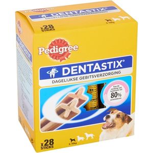 Pedigree Dentastix Mini Hond Multipack - Gebitsverzorgende Hondensnack - 4 x 7 stuks