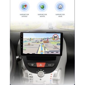 CarPlay 8core geschikt voor Toyota Aygo 2005-2014 Android 10 navigatie en Multimediasysteem bluetooth usb wifi 4+64GB 4G