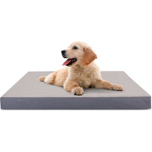 Nobleza 40B5B - Orthopedische Hondenkussen Wasbaar - Hondenbed - Maat XL: 110 x 80 x 8 cm - Lichtgrijs