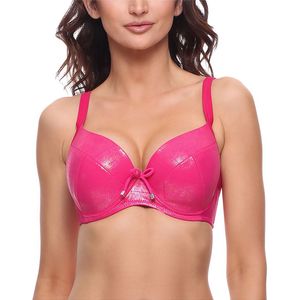 Merry Style Dames Bikinitop – Glimmend donkerroze – 75F – MS-VO-P618