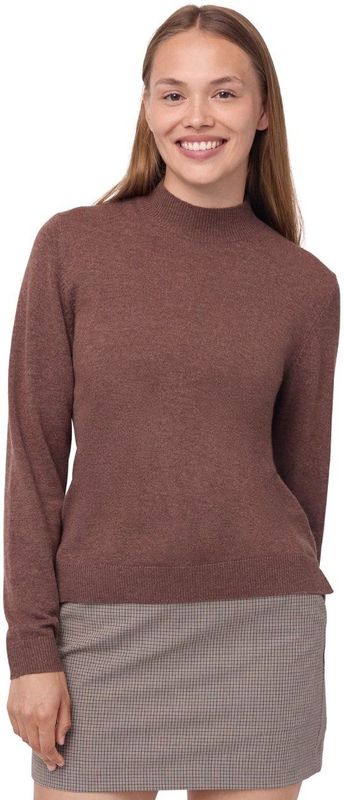 DANISH ENDURANCE Trui van Merinowol met Kasjmiermix - voor Vrouwen - Bruin - Maat S