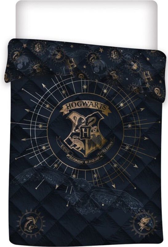 Harry Potter Sprei, Hogwarts - Eenpersoons - 140 x 200 cm - Polyester