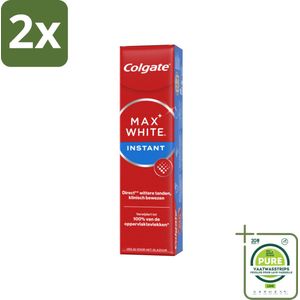Colgate Tandpasta Max White Optic 75 ml - Voordeelverpakking - 2 stuks - Tandpasta - Colgate