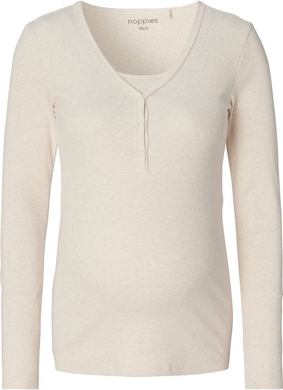 Noppies - Amala - Nachthemd - Zwangerschap - Longsleeve - V-hals met Drukknoopjes