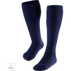 3-Pack Synthetische Thermo Kniekousen Heat Keeper - Unisex - Marine - Maat 41-46