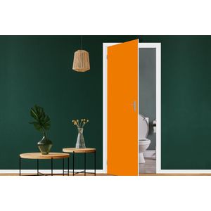 Deursticker Oranje - Seizoenen - Herfst - Kleur - 80x215 cm - Deurposter