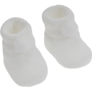 Soft Touch Babyslofjes Pompom 0-3 Maanden Junior Wit