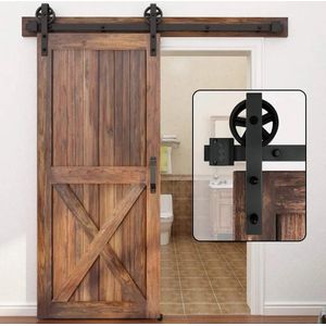 Goodivery ® Stijlvolle 1.5 m Enkele Houten Schuifdeur Systeem Accessoire Rail voor Schuifdeuren