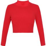 myMo - Comfy Collection - Jumper - Slim-fit - Cropped Silhouette - Elegante Staande Kraag