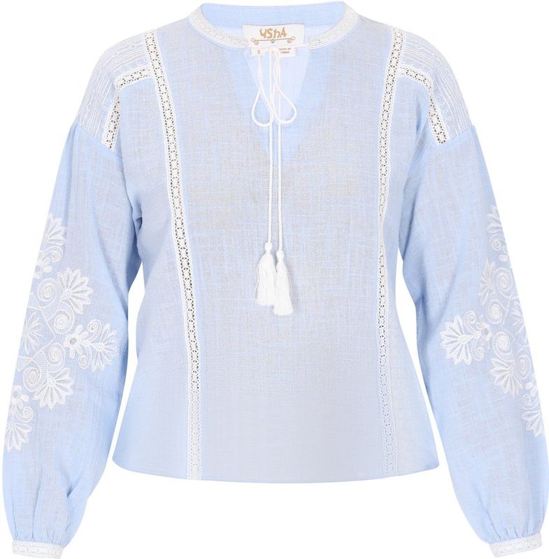 usha - FESTIVAL - Blouse - Lichtblauw - Bloemenprint