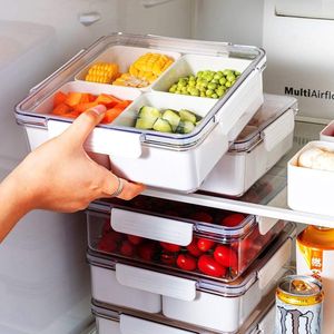 Snackbord met deksel, snackdoos met vakken, plastic fruitserveerbakje, snackkommenset, lekvrij, snackbak-organizer voor snacks, snoep, noten, picknick
