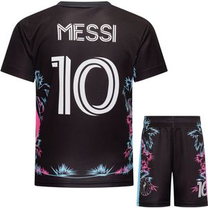 Messi Miami Voetbalshirt en Broekje Voetbaltenue Zwart - Inter Miami CF - Maat 104