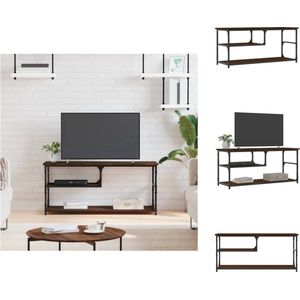 vidaXL TV-meubel Industrieel - 103x38x46.5 cm - Bruineiken - Kast