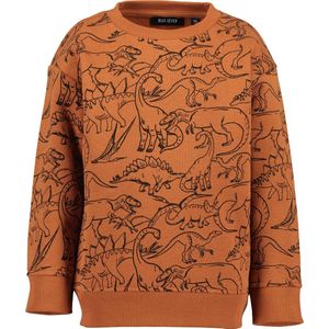 Blue Seven Sweater Blue Seven Dinosaurussen bruin Kids & Kind Jongens Bruin - Maat: 92