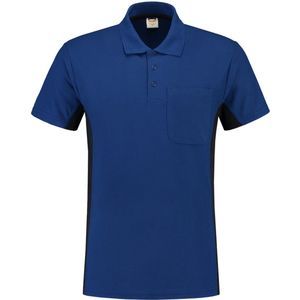 Tricorp 202002 Poloshirt Bicolor Borstzak - Koningsblauw/Marineblauw - 6XL