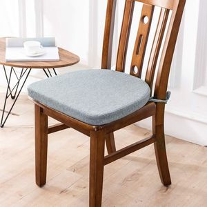 Set van 2 zitkussens, stoel, wasbaar stoelkussen met bindband, 43 x 41 cm, antislip zitkussen, halfrond, geschikt voor tuinstoel, eetkamerstoel of bureaustoel (lichtgrijs)