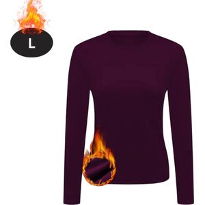 Livano Thermokleding Dames - Thermoshirt - Polyester - Winter - Lange Mouwen - Fuchsia - L
