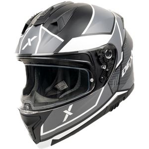 Motor Integraal Integraalhelm ELEVEN NAPIO Zwart/Grijs XS van MOTOBLOUZ
