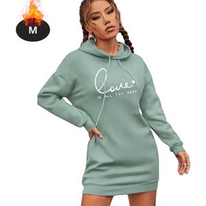 Livano Hoodie Dames - Sweaters - Sweater - Warme Trui - Met Capuchon - Lichtgroen - S