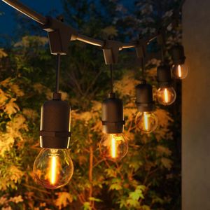 Ledvion - Prikkabel - 30M - Incl. 30x E27 LED Goud - 30W - 2100K - IP65