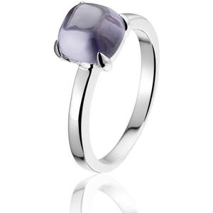 Montebello Ring Purple Accent Dames - Zilver Gerhodineerd - Zirkonia - Maat 54 - 17.2 mm