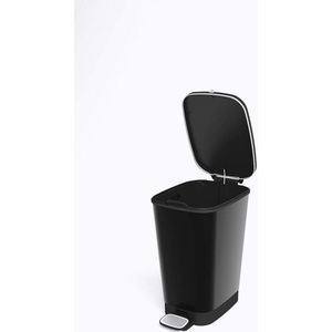 Pedaalemmer 35l met deksel en pedaal, binnenemmer, keuken en badkamer, zwart metallic, 26,5 x 40,5 x 45 cmKis Chic Bin Style Waste Bin