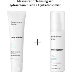 Mesoestetic cleansing set- Mesoestetic Hydracream fusion- Mesoestetic Hydratonic mist