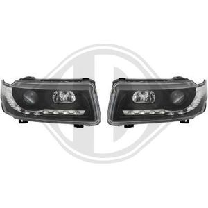 Volkswagen - Diederichs 2244385 - Koplampen Set - Zwart - Voor Voertuigen Met Lichthoogteregeling