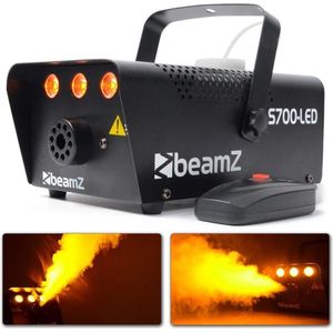 Rookmachine met Vlam effect en Rookvloeistof - BeamZ S700 - 700 Watt - Ophangbeugel