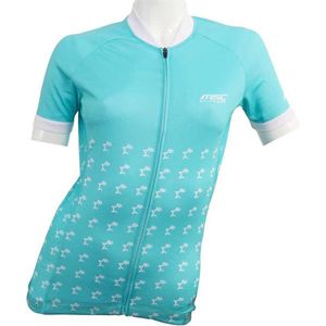 Msc Claudia Korte Mouw Wielertrui Blauw L Vrouw