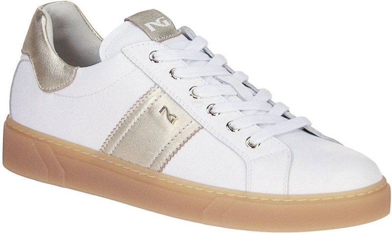 Nero Giardini - Sneakers Laag - Goud/Wit - Leer - Profielzolen