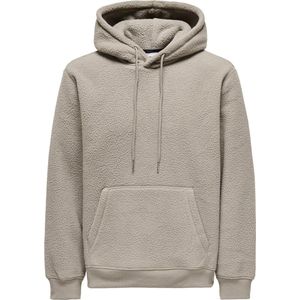 ONLY & SONS ONSEMILIO REG TEDDY HOODIE SWEAT VD Heren Trui - Maat M