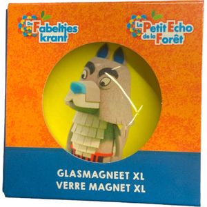 Glasmagneet - de Fabeltjeskrant - koelkastmagneet - Tv series van vroeger - Bor de Wolf - 5 cm