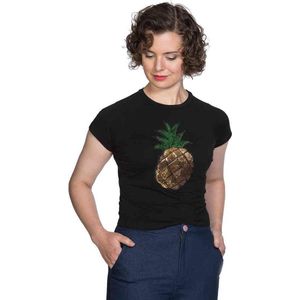 Dancing Days - PINEAPPLE PARTY T-SHIRT Top - M - Zwart