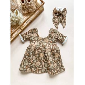 Chocolate baby jurkje - vintage floral | Jurkjes & Jumpsuits | PETITE EvelinaApparel