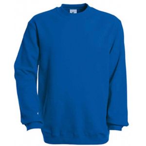 Sweatshirt Unisex XL B&C Ronde hals Lange mouw Royal Blue 80% Katoen, 20% Polyester