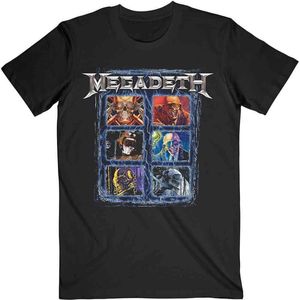 Megadeth - Vic Head Grid Heren T-shirt - 2XL - Zwart