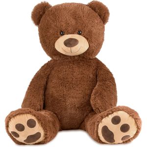 XXL Teddybeer 100 cm Groot - Bruin - Knuffel Pluche Knuffeldier