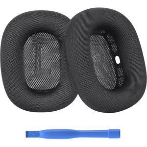 MMOBIEL Vervangende Oorkussens Geschikt voor AirPods Max Hoofdtelefoon – Mesh Fabric Koptelefoon Oorkussens - Hoofdtelefoon Earpads – Zwart
