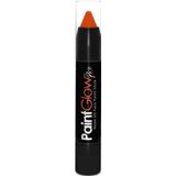 PaintGlow Face paint stick - neon oranje - UV/blacklight - 3,5 gram - schmink/make-up stift/potlood