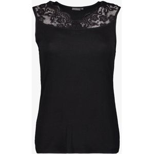 TwoDay dames top met kant zwart - Maat S