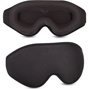 Slaapmasker met traagschuim - 100% lichtblokkerend - zwart - ergonomisch