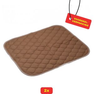 Wasbare Stoelbeschermer - Bruin - 40 x 50 cm - Incontinentie Onderlegger Stoel of Bed - 2x1 Voordeelverpakking