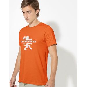 Oranje Koningsdag T-shirt - MAAT XS - Heren Pasvorm - Oranje Boven