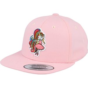 Hatstore- Kids Unicorn Ballerina Patch Pink Snapback - Unicorns Cap